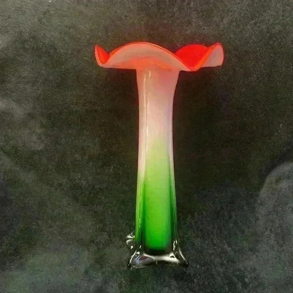 Murano Style  Vase Art Glass - Picture 2 of 13